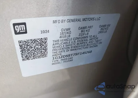 2025 Chevrolet Malibu Fwd 1Lt from USA, damaged, VIN 1G1ZD5ST7SF145268